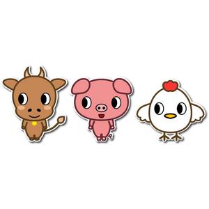 ムーブオン (move-on)さんのお肉屋さん（牛・豚・鶏）のキャラクターデザインへの提案