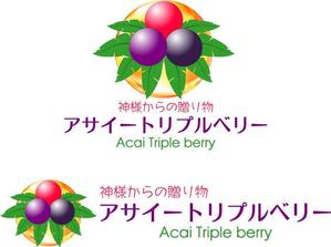 さんの「神様からの贈り物　アサイートリプルベリー」のロゴ作成への提案