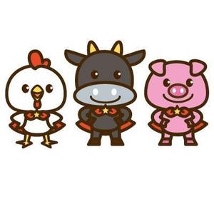 yumikuro8 (yumikuro8)さんのお肉屋さん（牛・豚・鶏）のキャラクターデザインへの提案