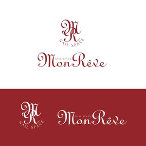 Hagemin (24tara)さんのネイルレンタルスペース「Mon Rêve」のロゴ (商標登録予定なし)への提案