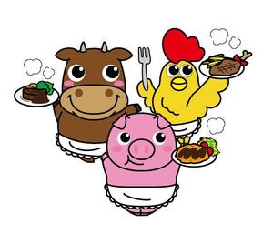 LILY (TREDesign)さんのお肉屋さん（牛・豚・鶏）のキャラクターデザインへの提案