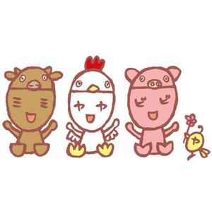 泉 留美 (gugra)さんのお肉屋さん（牛・豚・鶏）のキャラクターデザインへの提案