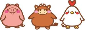 loveinko (loveinko)さんのお肉屋さん（牛・豚・鶏）のキャラクターデザインへの提案
