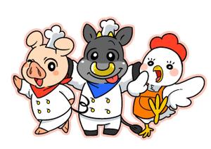 福留 和 (nono1211)さんのお肉屋さん（牛・豚・鶏）のキャラクターデザインへの提案