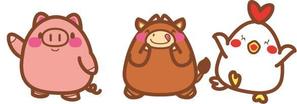 loveinko (loveinko)さんのお肉屋さん（牛・豚・鶏）のキャラクターデザインへの提案