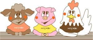 Azkinaさんのお肉屋さん（牛・豚・鶏）のキャラクターデザインへの提案