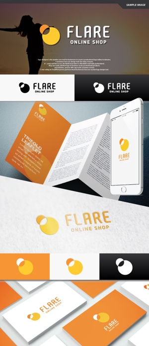take5-design (take5-design)さんの小売り通販サイト「フレアオンラインショップ」のロゴへの提案