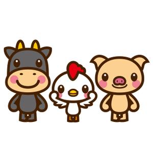 THE_watanabakery (the_watanabakery)さんのお肉屋さん（牛・豚・鶏）のキャラクターデザインへの提案