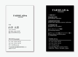 ruru (ruruuuuu)さんの農業関連会社「株式会社farmlab」の名刺デザインへの提案