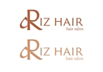 鹿毛伸悟 (Uwskage)さんの【急募＆注目】誰もが気軽に通える伝説の美容室「Riz hair」のお洒落で素敵なロゴを募集！への提案