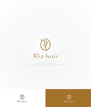 はなのゆめ (tokkebi)さんの【急募＆注目】誰もが気軽に通える伝説の美容室「Riz hair」のお洒落で素敵なロゴを募集！への提案