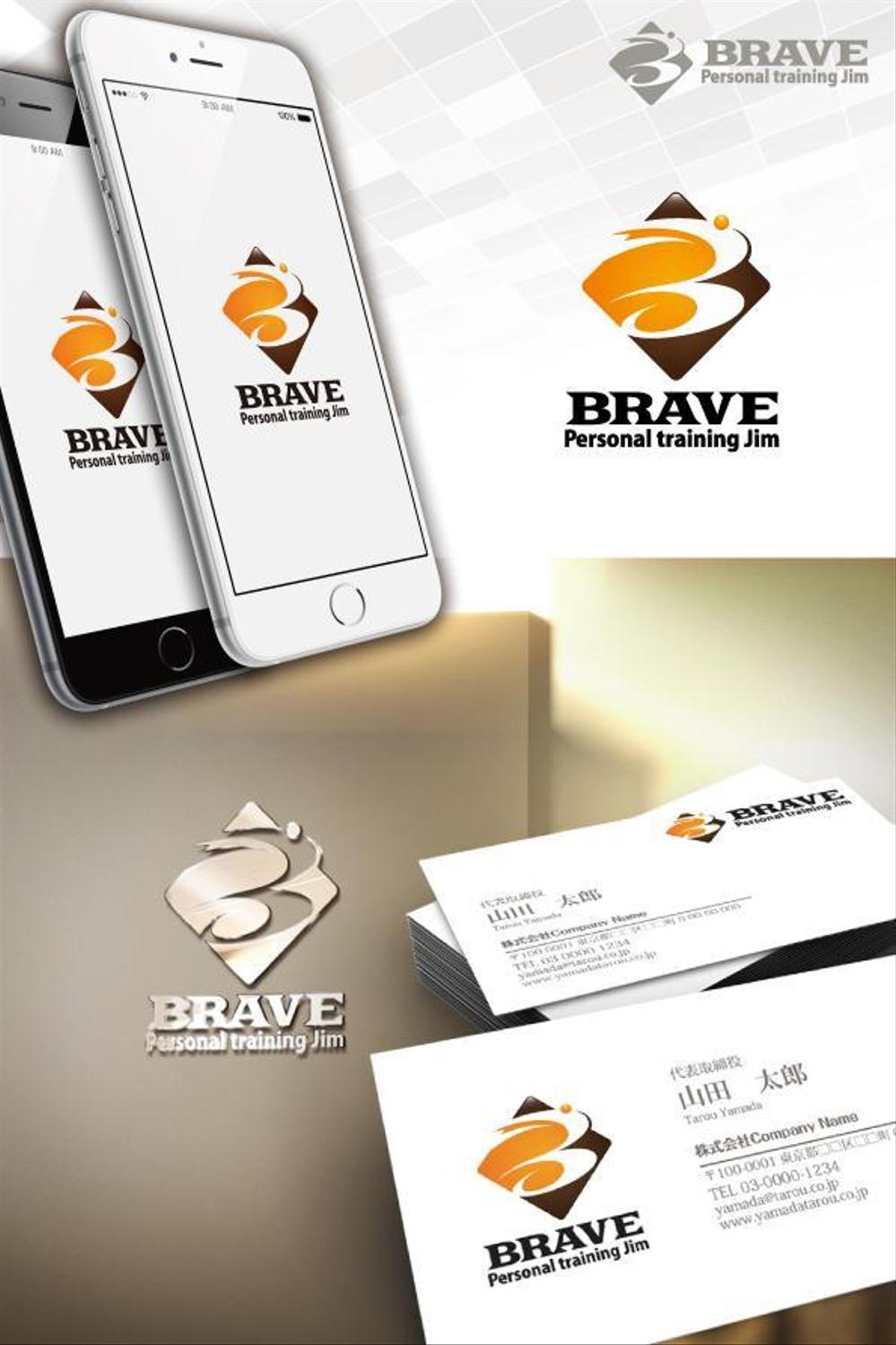 トレーニングジム「BRAVE」ロゴ