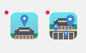 koikeya (koikeya)さんの【iPhoneアプリ用】道の駅めぐりアプリ(iOS)のアイコンデザインへの提案