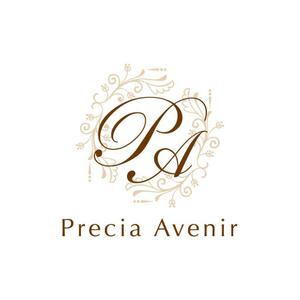 shoki0131 (syozan1359)さんのポーセラーツ・ハーバリウム等の食器・インテリア雑貨サイト「Precia Avenir」のロゴへの提案