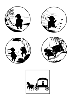 青井 チズル (aoi_chizuru)さんの十牛図と馬車のシルエット・イラストへの提案