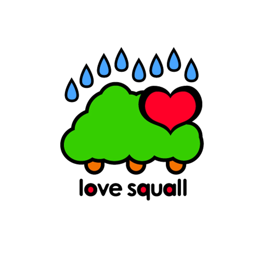 「lovesquall」のロゴ作成
