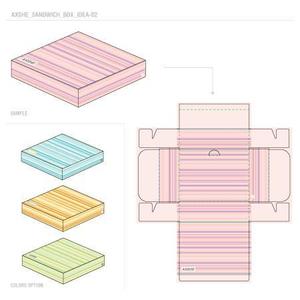 さんのサンドイッチ販売用の紙製パッケージへの提案