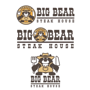 きいろしん (kiirosin)さんの【ロゴ制作】STEAK HOUSE「BIG BEAR」への提案