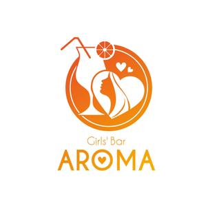 ririri design works (badass_nuts)さんのガールズバー AROMAのロゴデザインへの提案