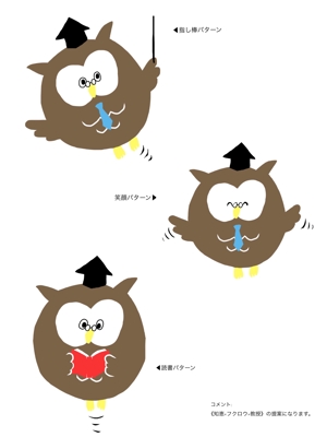 marumarumiさんのフクロウのキャラクターへの提案