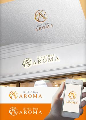 p ()さんのガールズバー AROMAのロゴデザインへの提案