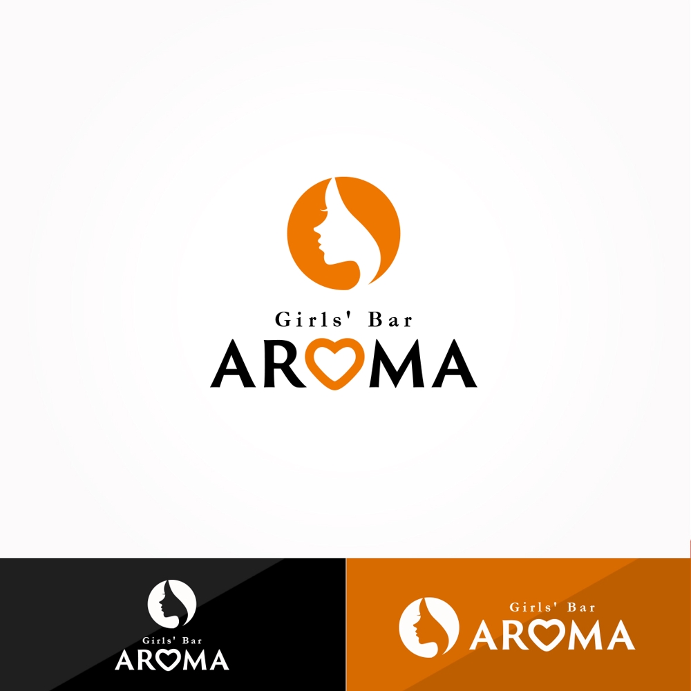 ガールズバー AROMAのロゴデザイン
