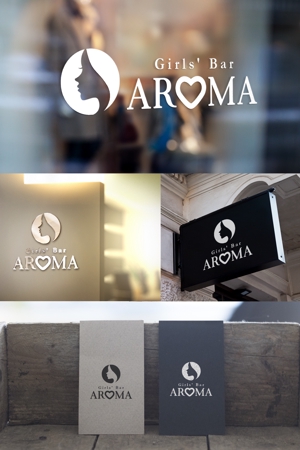 YOO GRAPH (fujiseyoo)さんのガールズバー AROMAのロゴデザインへの提案