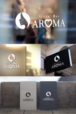 YOO GRAPH (fujiseyoo)さんのガールズバー AROMAのロゴデザインへの提案