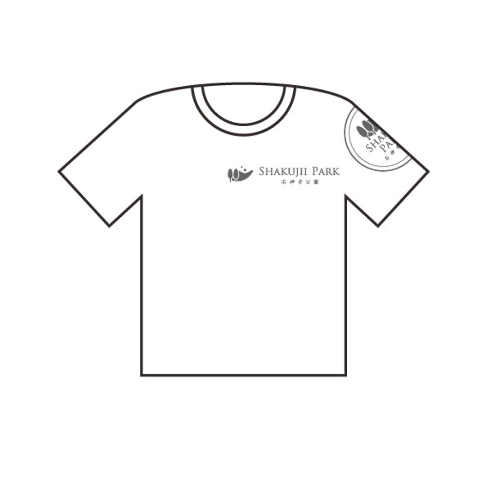 「shakujii park」を使ったTシャツデザイン
