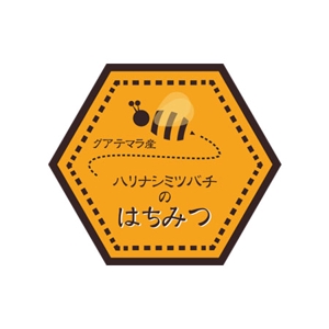 waka (wakapon1987)さんの「グアテマラ産ハリナシミツバチのはちみつ」に貼付するラベルシールのデザインへの提案