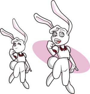 オッコ (left-handed-chami)さんのウサギのキャラクターデザインへの提案