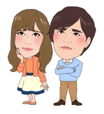 青井 チズル (aoi_chizuru)さんの既存キャラクターと同じテイストの夫婦キャラクターのデザインへの提案