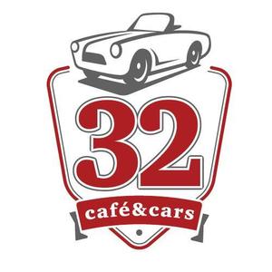 ゆき (yuki_no14)さんの新規Open飲食店カフェダイニング「café&cars 32」のロゴへの提案