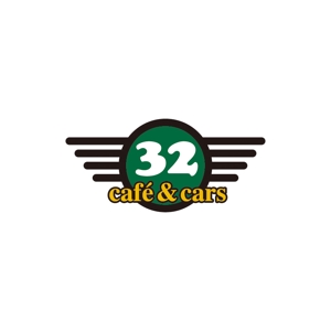 kiri-kiri (kiri-kiri)さんの新規Open飲食店カフェダイニング「café&cars 32」のロゴへの提案