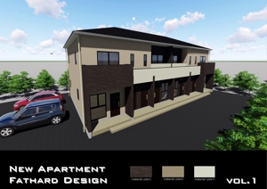 SIG DESIGN (YASIG)さんの新築アパートの外壁(外観)カラーのデザインへの提案