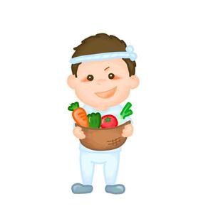haruna ()さんの野菜を販売する会社のキャラクター（八百屋の大将のようなイメージ）制作をお願いします。への提案