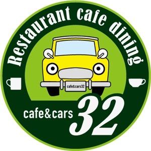 中津留　正倫 (cpo_mn)さんの新規Open飲食店カフェダイニング「café&cars 32」のロゴへの提案