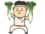 たんぽぽ (makinakahara)さんの野菜を販売する会社のキャラクター（八百屋の大将のようなイメージ）制作をお願いします。への提案