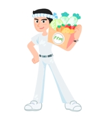 ナピツ (napitz)さんの野菜を販売する会社のキャラクター（八百屋の大将のようなイメージ）制作をお願いします。への提案