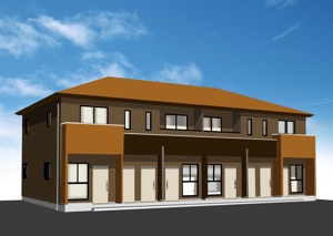 DonaRaven (DonaRaven)さんの新築アパートの外壁(外観)カラーのデザインへの提案
