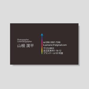 KANESHIRO (kenken2)さんのフリーランスのカメラマンとして活動する名刺デザインへの提案