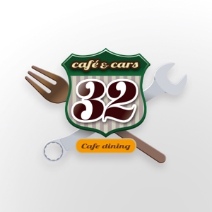 INDIGOGRAPHIX (INDIGOGRAPHIX)さんの新規Open飲食店カフェダイニング「café&cars 32」のロゴへの提案