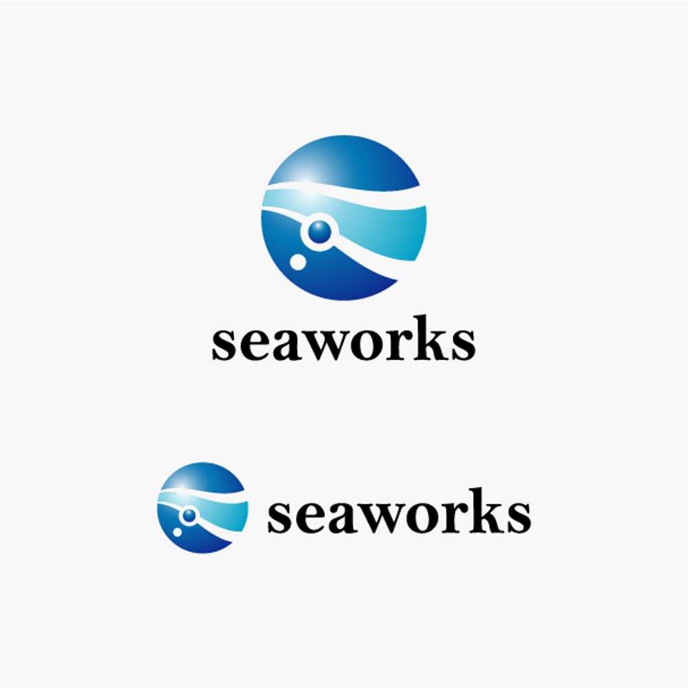 「seaworks」のロゴ作成