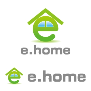 perles de verre (perles_de_verre)さんの【e.ホーム】又は【e.home】」のロゴ作成への提案