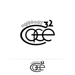 株式会社ガラパゴス (glpgs-lance)さんの新規Open飲食店カフェダイニング「café&cars 32」のロゴへの提案
