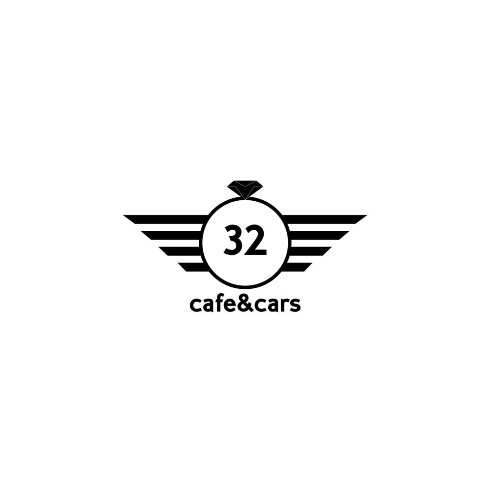 新規Open飲食店カフェダイニング「café&cars 32」のロゴ