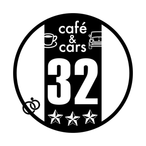 Kすけ (OKEI)さんの新規Open飲食店カフェダイニング「café&cars 32」のロゴへの提案