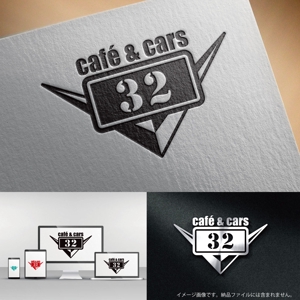 fs8156 (fs8156)さんの新規Open飲食店カフェダイニング「café&cars 32」のロゴへの提案