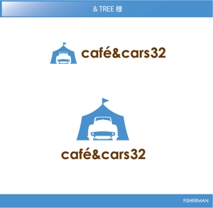 FISHERMAN (FISHERMAN)さんの新規Open飲食店カフェダイニング「café&cars 32」のロゴへの提案