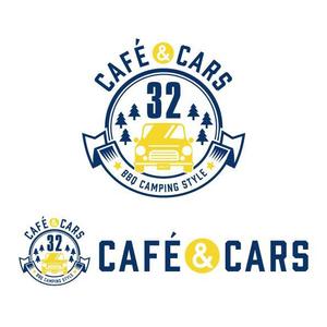 635 (machann7)さんの新規Open飲食店カフェダイニング「café&cars 32」のロゴへの提案